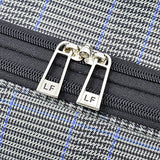 London Fog Knightsbridge II 20" Expandable Spinner Carry On, Grey Sapphire Plaid