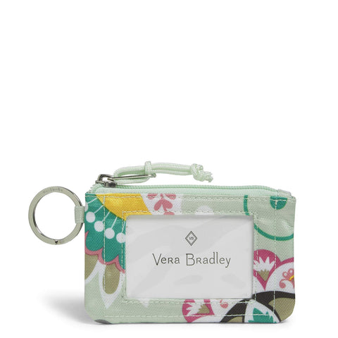 Vera Bradley Lighten Up Zip, Mint Flowers