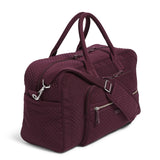 Vera Bradley Iconic Compact Weekender Travel Bag, Microfiber, Mulled Wine
