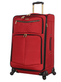 Steve Madden Luggage 3 Piece Softside Spinner Suitcase Set Collection (Rockstar Red, One Size)