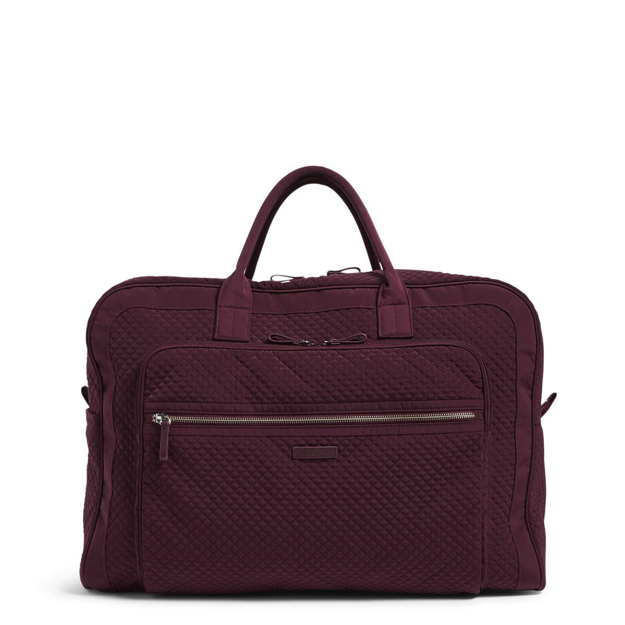 Vera Bradley Iconic Grand Weekender Travel Bag, Microfiber, Mulled Wine