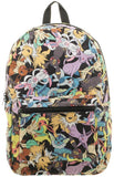 Bioworld Pokemon Eevee Evolution Toss Print Sublimated Backpack