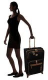 Steve Madden Luggage 3 Piece Softside Spinner Suitcase Set Collection (20"/28"/Under Seat Bag) (Harlo Black)