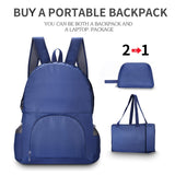 Etercycle Ultra Lightweight Foldable Backpack for Women Men, 2 in 1 Folding Travel Hand Bag Water Resistant Travel Hiking Backpacks Daypacks 20-35L(Navy)