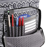 J World Combo Rolling Backpack & Lunch Bag Back to School Bundle Set Sunrise/Casey (Tribal)