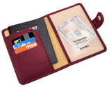Zoppen Rfid Blocking Travel Passport Holder Cover Slim Id Card Case（#7 Wine Red/Burgundy）