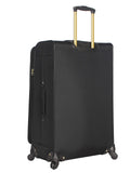 Steve Madden Luggage Large 28" Expandable Softside Suitcase With Spinner Wheels (Rockstar Black, 28in)
