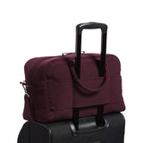Vera Bradley Iconic Compact Weekender Travel Bag, Microfiber, Mulled Wine