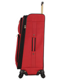 Steve Madden Luggage 3 Piece Softside Spinner Suitcase Set Collection (Rockstar Red, One Size)