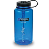 J World Combo Sunrise Rolling Backpack and Nalgene Wide Mouth Water Bottle Back to School Set (Water Mark w/Blue)