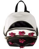 Betsey Johnson Mini Backpack, black/white