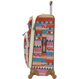 Lily Bloom Luggage 3 Piece Softside Spinner Suitcase Set Collection (On the Prowl)