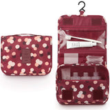 Mens Toiletry Bag,Mossio Ladies Spacious Strong Zippers Household Makeup Train Case Wine Flower