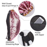 ICOSY Mermaid Sequin Bag Unicorn Drawstring Backpack Dance Bag Gym Sack for Kids