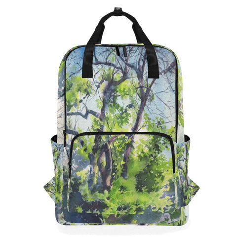 Backpack Tsundere Watercolor Tree Laptop Bag 14 Inch Lightweight for Men/Women