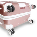 BEBE Women's Stella 21" Hardside Carry-on Spinner Luggage, Rose Gold