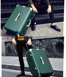Suitcase, Aluminum Frame Trolley Case, Universal Wheel Luggage Code Suitcase High-Grade Aluminum Frame, Dark green, 24 inche