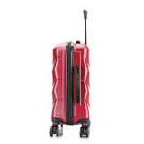 DUKAP Luggage - Zonix Collection - Lightweight Hardside Spinner 20'' inch Carry-On - Wine/Red - Suitcases with Wheels