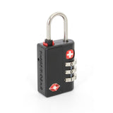 SWISSGEAR TSA-Accepted 3-Dial Combination Lock | Lightweight and Easy Luggage Security - Black