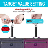 BAGAIL Digital Luggage Scale, 110lbs Hanging Baggage Scale with Backlit LCD Display, Portable Suitcase Weighing Scale, Travel Luggage Weight Scale with Hook, Strong Straps for Travelers