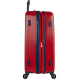 Nautica Ahoy Hardside Expandable 4-Wheeled Luggage-24 Inch Checked Size, Red/Navy