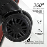 Murtisol 4 Pieces ABS Luggage Sets Hardside Spinner Lightweight Durable Spinner Suitcase 16" 20" 24" 28", 4PCS Wine Red