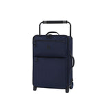 IT Luggage 21.8" World's Lightest Los Angeles 2 Wheel Carry On, Navy/Blue