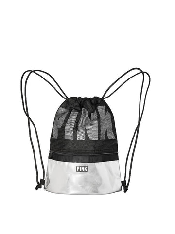 Victoria's Secret PINK Black Drawstring Backpack