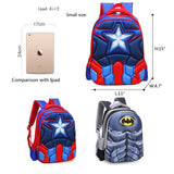 School Backpack for Boys Kids Schoolbag Student Bookbag Rucksack Waterproof Shoulder Bag Daypack with Anime Super Hero (A04, Small:15x11x4.7 in)