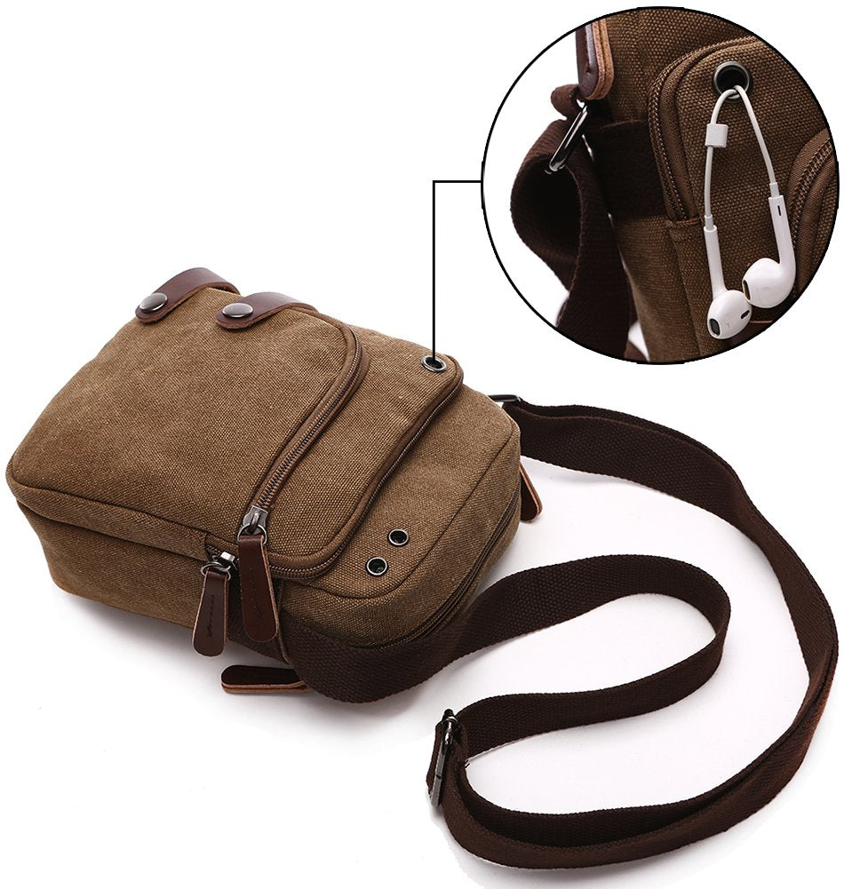 Shop Collsants Small Vintage Canvas Travel Pu – Luggage Factory