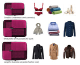 SmarTour packing cubes for travel - 4 Pieces luggage packing organizers with Shoe Bag (wine red 02)