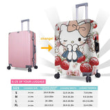 Travel Luggage Cover Hello Kitty With Delicious Strawberry Suitcase Protector Washable Baggage Covers 18-32 Inch
