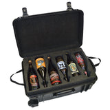 Waterproof Heavy Duty Wheeled Alcohol Travel Case - Beer And Wine Carrying Case Includes Custom Foam Insert Bottle Holder