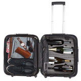Bundle - 2 items: VinGardeValise 8 Bottle Wine Travel Suitcase with Personalizable nameplate, FlyWithWine Digital Luggage Scale - Silver