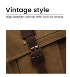 Berchirly Vintage Military Men Canvas Messenger Bag for 17.3Inch Laptop