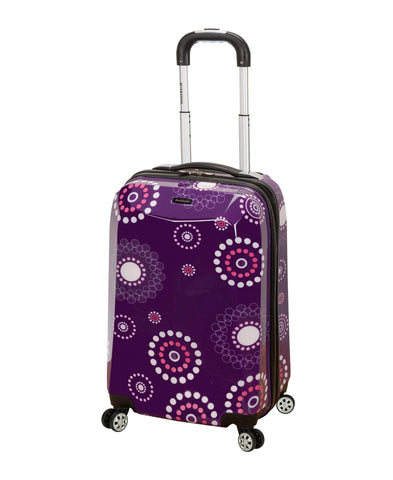 Rockland Luggage 20 Inch Polycarbonate Carry On Luggage, Purple Pearl, One Size
