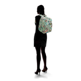 Vera Bradley Iconic XL Campus Backpack, Signature Cotton, Mint Flowers