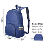 Etercycle Ultra Lightweight Foldable Backpack for Women Men, 2 in 1 Folding Travel Hand Bag Water Resistant Travel Hiking Backpacks Daypacks 20-35L(Navy)