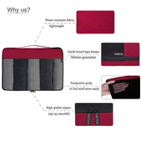 YAMIU Packing Cubes 7-Pcs Travel Organizer Accessories with Shoe Bag and 2 Toiletry Bags(Wine Red)