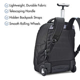High Sierra Freewheel Wheeled Laptop Backpack, 15-inch Student Laptop Backpack for High School or College, Rolling Gamer Laptop Backpack, Wheeled Business Laptop Backpack