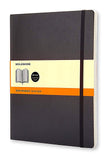 Moleskine Classic Notebook, Soft Cover, XL (7.5" x 9.5") Ruled/Lined, Black