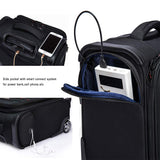 VERAGE Wheeled Underseat Carry-on Rolling business Suitcase with USB port,16.5 Inch Softside Airline Approved Luggage