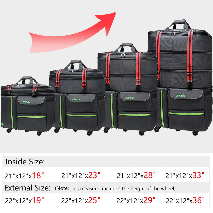 Extra Large XL Wheeled Travel Luggage Trolley Holdall Suitcase Case Bag