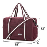 Arxus Travel Lightweight Waterproof Foldable Storage Carry Luggage Duffle Tote Bag (Wine Red)