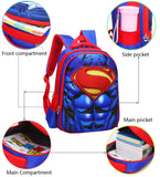 School Backpack for Boys Kids Schoolbag Student Bookbag Rucksack Waterproof Shoulder Bag Daypack with Anime Super Hero (A04, Small:15x11x4.7 in)
