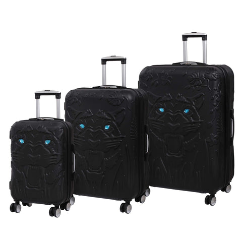 it luggage Tiger Eyes 8-Wheel Hardside Expandable 3-Piece Set, Black