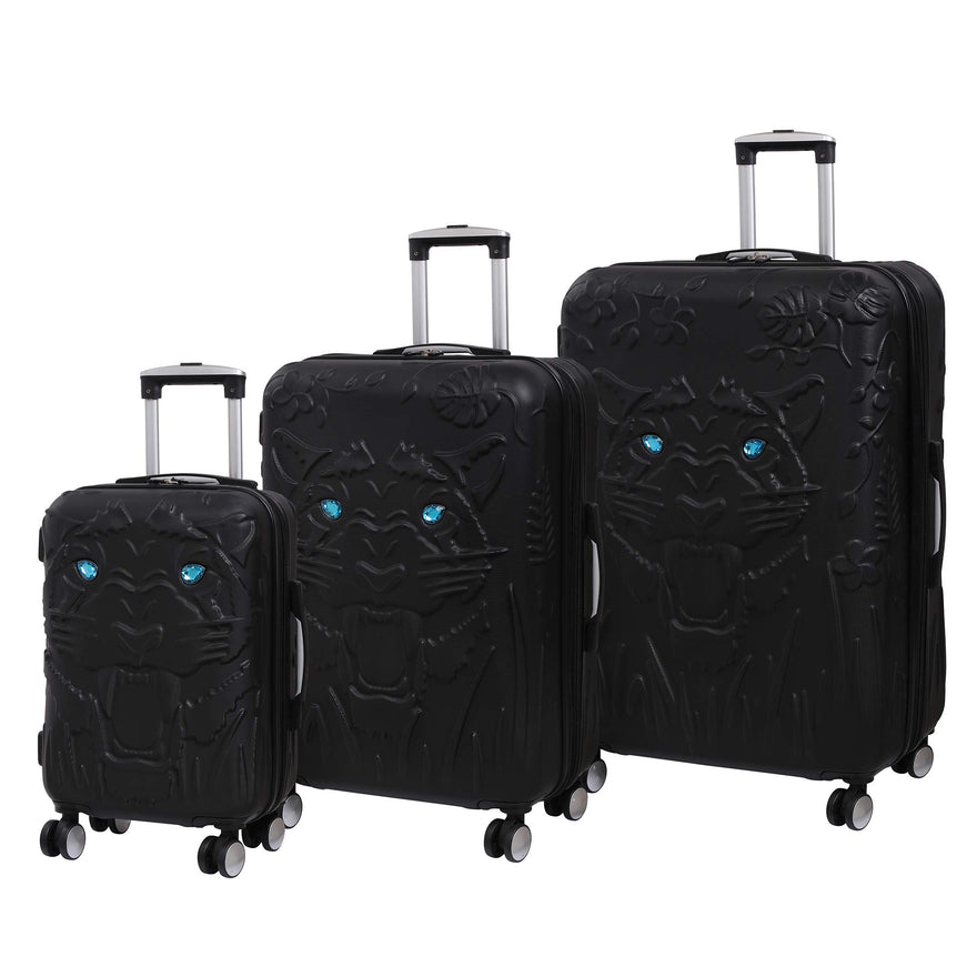 it luggage Tiger Eyes 8-Wheel Hardside Expandable 3-Piece Set, Black