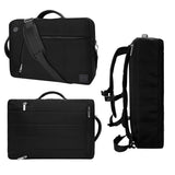 Vangoddy Slate Hybrid Briefcase Backpack Messenger Bag for Acer Laptop Up to 15.6 (Black)