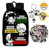 WerNerk My Hero Academia Backpack Cosplay School Bag Daypack Shoulder Bag Bookbag Backpack with Stickers, Brooch and Keychain As Gift(H03)