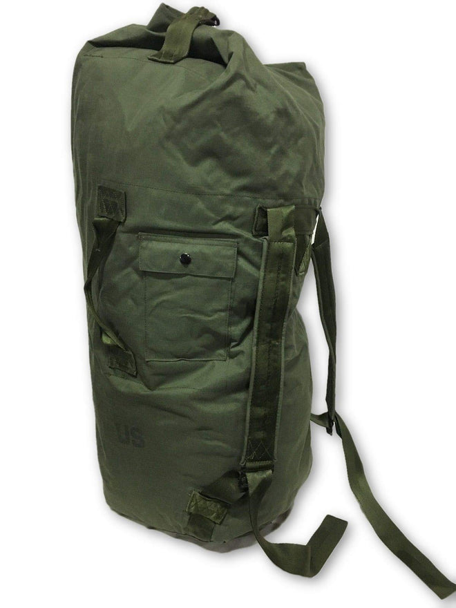 NEW USA Made Army Military Duffle Bag Sea Bag OD Green Top Load Shoulder Straps